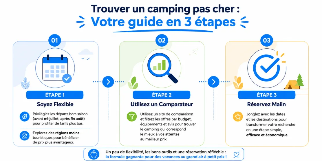 3 etapes camping pas cher